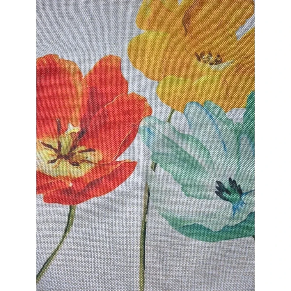 Floral Boho Design Porch Patio Indoor Outdoor Throw Pillow Cover (Only)